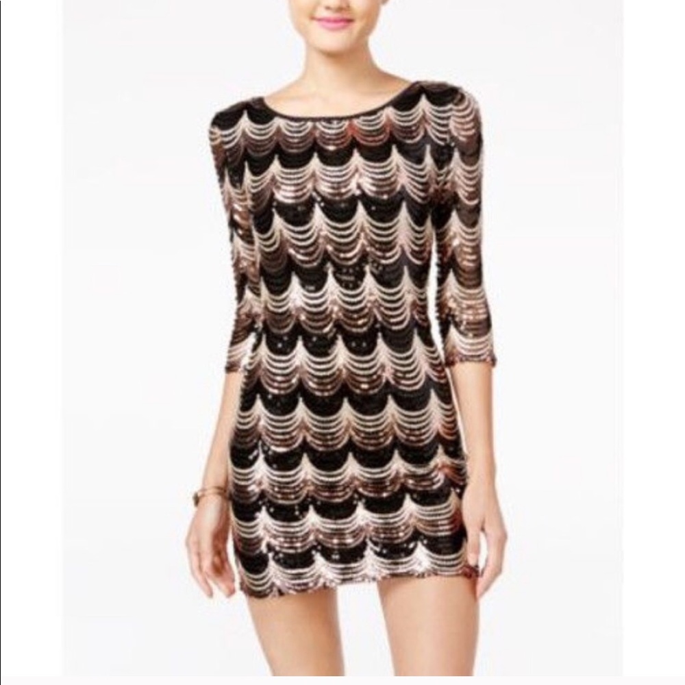 NWT Crystal Doll Sequin Mini Dress Size XS
